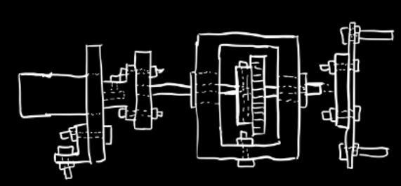 Gearbox technical drawing