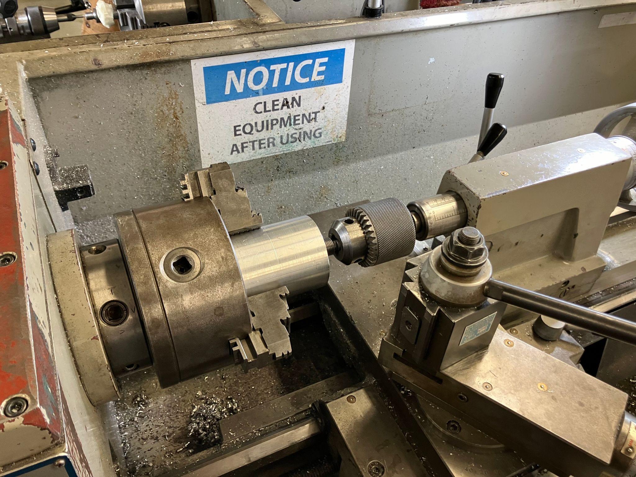 Lathe spindle mounted for thermal testing