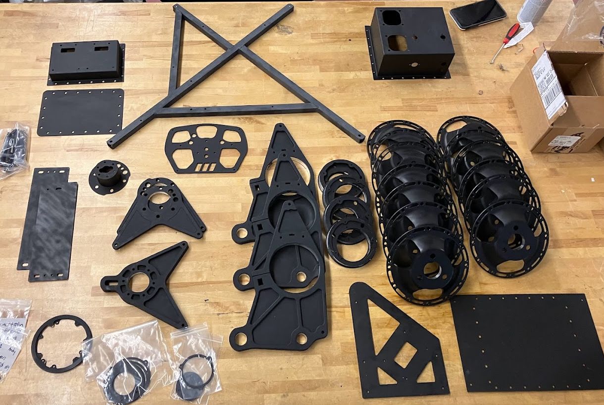 Anodized aluminum chassis parts