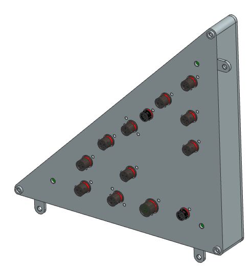 Custom triangular electrical enclosure