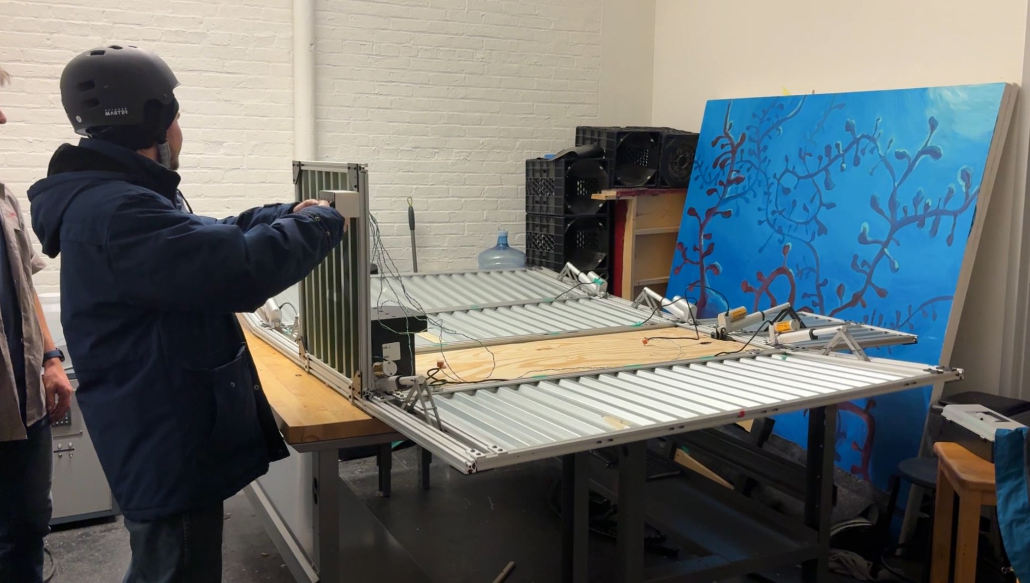 Quarter-scale prototype in open state