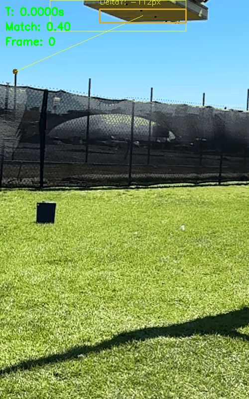 Drone tracking software during a field test